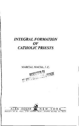 Integral Formation of Catholic Priests