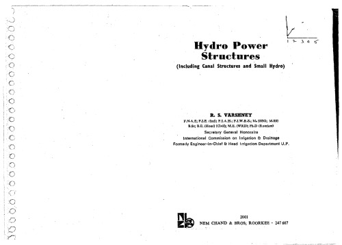 Hydropower structures (Including Canal Structures and Small Hydro)
