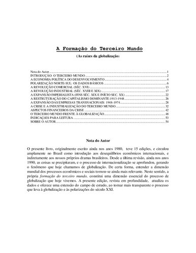 A formação do 3º mundo