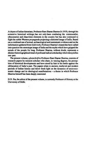 Society and ideology in India : essays in honour of professor R.S. Sharma