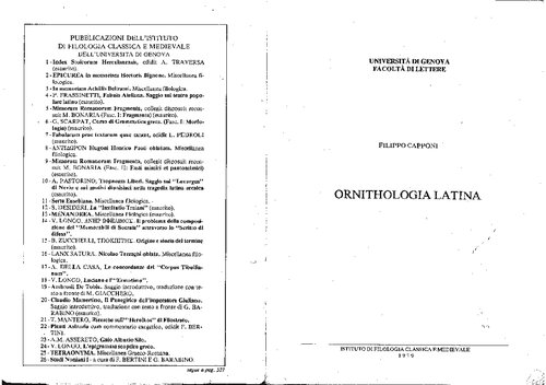 Ornithologia latina