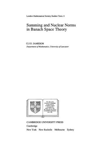 Summing and nuclear norms in Banach space theory