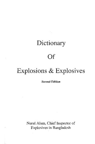 Dictionary of Explosions & Explosives