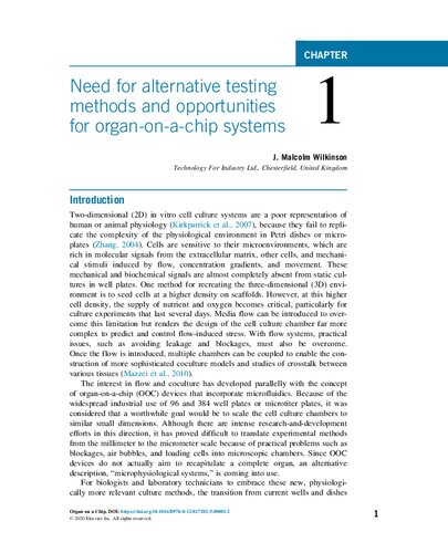 Organ-on-a-chip: Engineered Microenvironments for Safety and Efficacy Testing