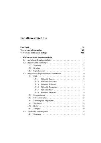 Grundkurs der Regelungstechnik Einführung in die praktischen und theoretischen Methoden