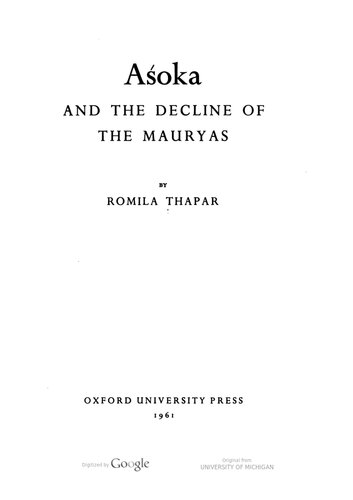 Aśoka and the Decline of the Mauryas