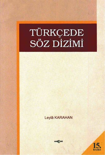 Türkçede Söz Dizimi