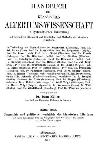 3. Geographie und politische Geschichte des klassischen Altertums