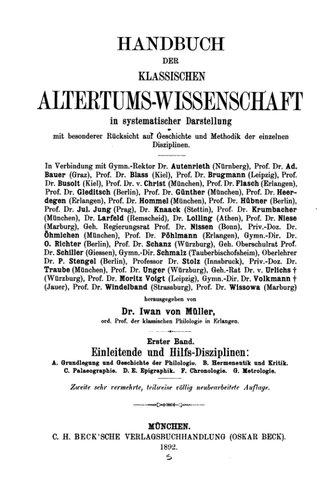 Inleitende und Hilfsdisziplinen