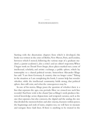 Special issue on Alexander Kluge