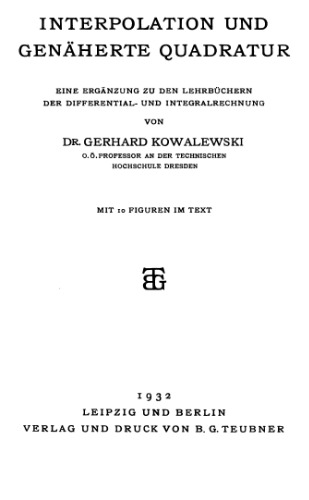 Interpolation und genaeherte Quadratur