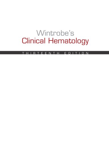 Wintrobe's Clinical Hematology