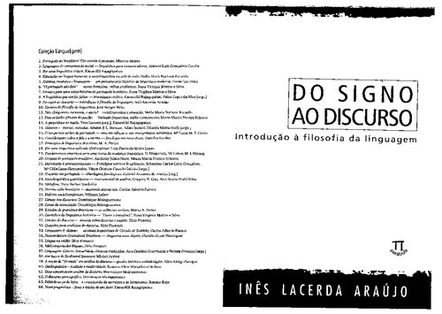 Do signo ao discurso: introdução à filosofia da linguagem