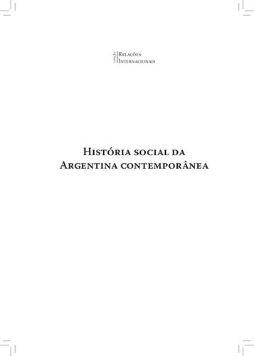História Social da Argentina - 2a edição revisada
