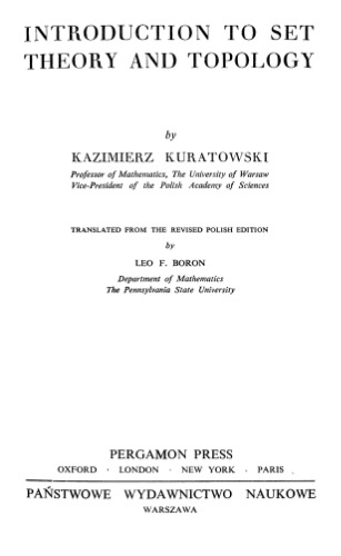 Introduction To Set Theory & Topology 