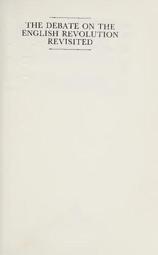 The Debate on the English Revolution Revisited