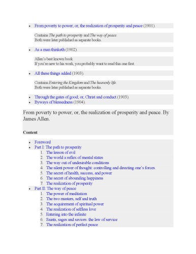 Books of James Allen