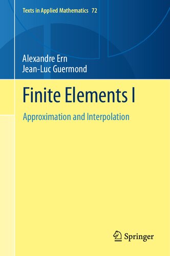 Finite Elements I Approximation and Interpolation