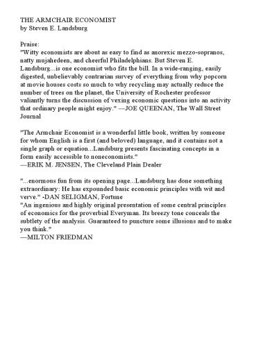 The armchair economist