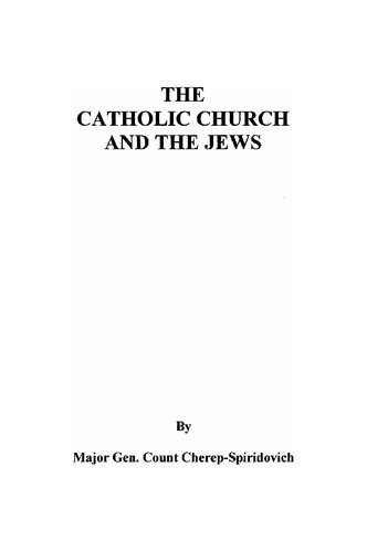 The Catholic Church and the Jews