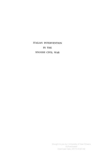 Italian Intervention In The Spanish Civil War