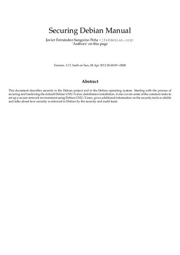 Securing Debian Manual