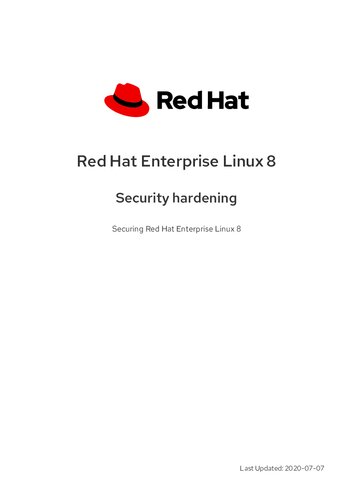 Red Hat Enterprise Linux 8 Security hardening