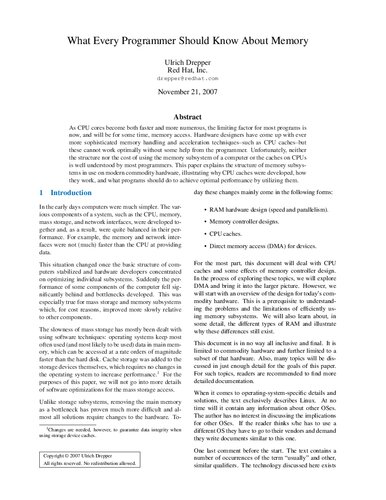 What Every Programmer Should Know About Memory