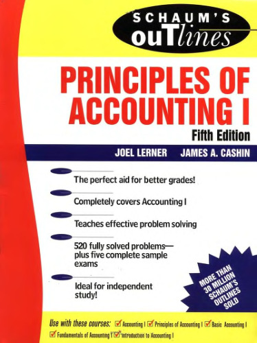 outline of theory and problems of principles of accounting I