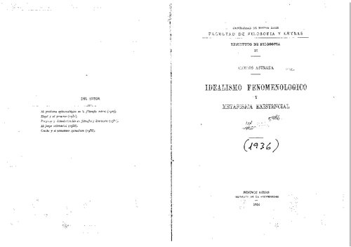 Idealismo Fenomenologico (1936)