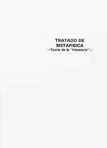 Tratado De Metafisica