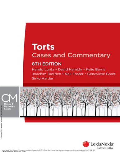 Torts Cases and Commentary