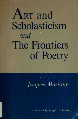 Art and Scholasticism and Frontiers of Poetry