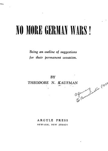 No more German Wars