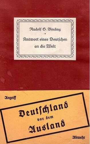 Antwort eines Deutschen an die Welt