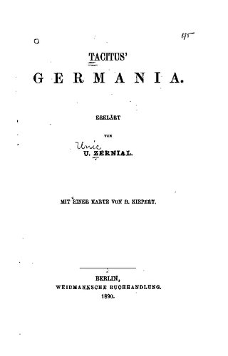 Tacitus - Germania (Deutsch v. Zernial)