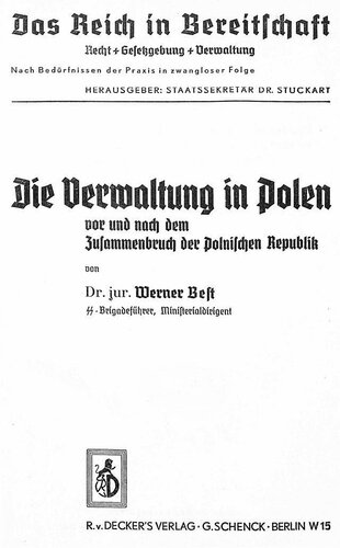 Die Verwaltung in Polen vor und nach dem Zusammenbruch der polnischen Republik (1940)