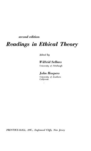 Readings in Ethical Theory