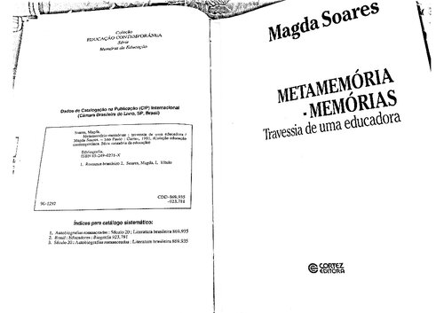 Metamemória, memórias: travessia de uma educadora