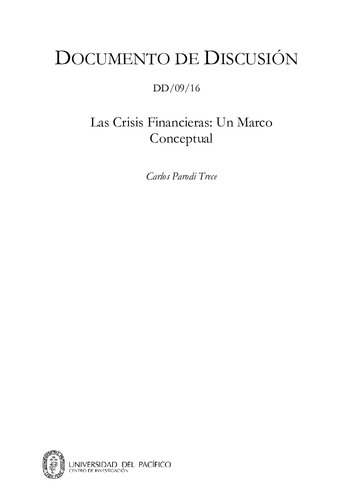 Las Crisis Financieras: Un Marco Conceptual
