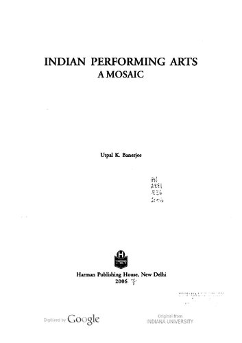 Indian Performing Arts : A Mosaic