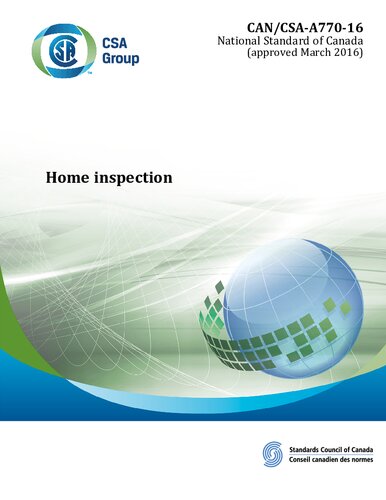 CAN/CSA-A770-16 - Home inspection