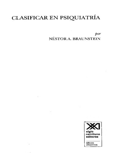 Clasificar en psiquiatría