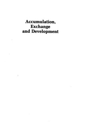 Accumulation, exchange and development : essays on the Indian economy