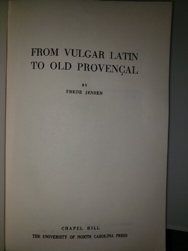 From Latin to Old Provençal