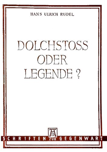 Dolchstoß oder Legende