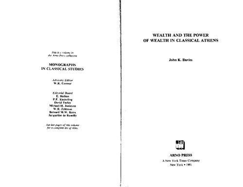 Wealth and the Power of Wealth in Classical Athens