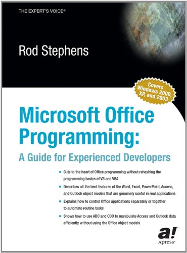 Microsoft Office programming: A guide for experienced developers
