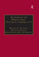Authors of the Middle Ages. Volume I, Numbers 1–4: English Writers of the Late Middle Ages