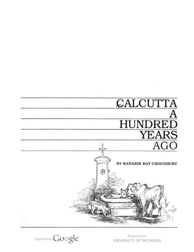 Calcutta, a hundred years ago
